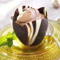 Chocolate Mousse in White and Dark Chocolate Shells