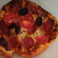 Fresh Campari & Mozzarella Pizza w/ Spicy Basil Pesto