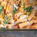 Kid-Friendly Spinach Rigatoni with a Creamy Rose Sauce