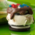 Mini Chocolate-Covered Oreo Ice Cream Sandwiches