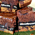 Brownies with Oreo & Cookie Dough Layers