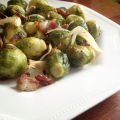 Roasted Brussels Sprouts with Bacon and Apple Cider Vinegar
