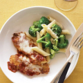 Chicken Tenders Parmesan with Penne and Broccoli