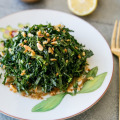 Shredded Kale Salad with Date Puree & Pine Nuts