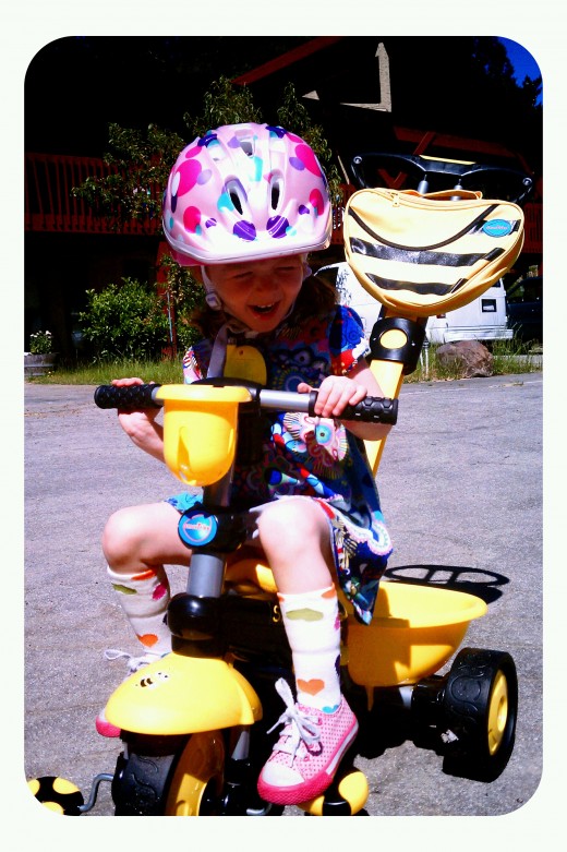 Olivia loves her Smart-Trike