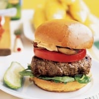 Cheese-Stuffed Burgers on a Toasted Bun