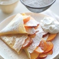 Peaches & Cream Crepes
