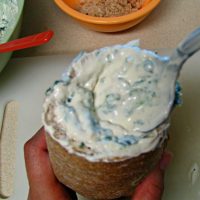 Spinach Dip Stuffed Baguette