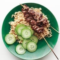 Beef Satay with Peanut-Ginger Ramen