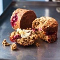 Brown Sugar-Cranberry Oat Muffins