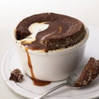 Warm Chocolate Pudding Cakes with Caramel Sauce