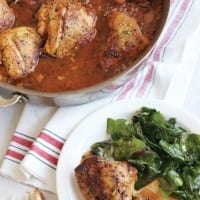 Braised Chicken with Onions, Rosemary and Sage