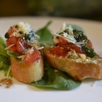 Goat Cheese Pesto Bruschetta