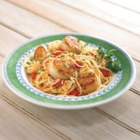 Scallops with Lemon Wine Sauce & Pasta
