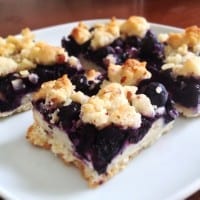 Blueberry Bars with Almond Crumble