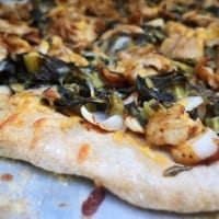 BBQ Chicken and Collard Green Pizza