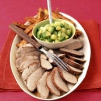 Caribbean Pork with Avocado-Pineapple Salsa