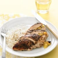 Pineapple-Stuffed Jerk Chicken
