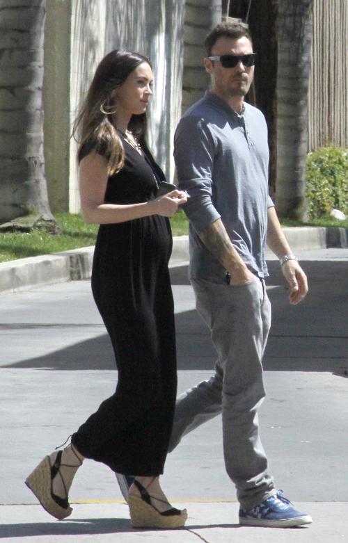 *EXCLUSIVE* Megan Fox and Brian Austin Green take their bump and Kassius to Church
