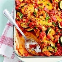 Tomato &lsquo;n&rsquo; Beef Casserole with Polenta Crust