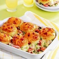 Chicken Pot Pie with Cheddar Biscuits