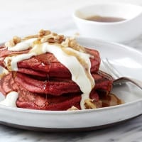 Red Velvet Heart Pancakes