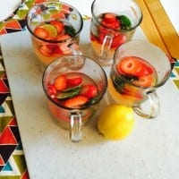 Strawberry Lime Basil Lemonade