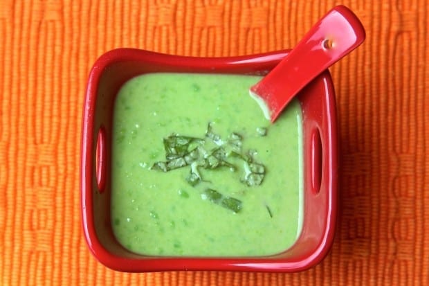 Sweet Pea and Basil Soup