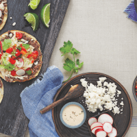 Chicken and Black Bean Tostadas