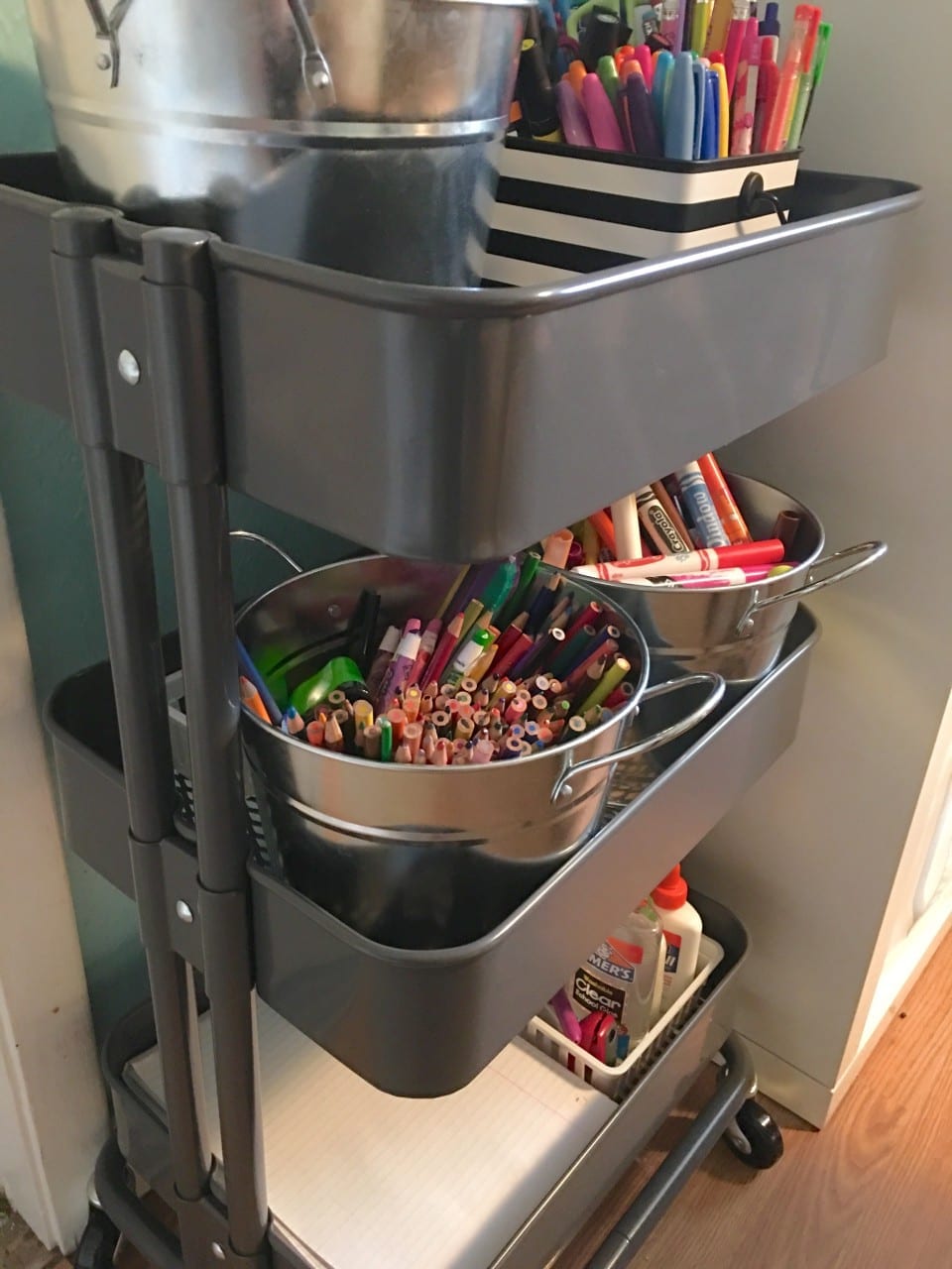 Easy Art Organization Using an Ikea Utility Cart Modern Day Moms