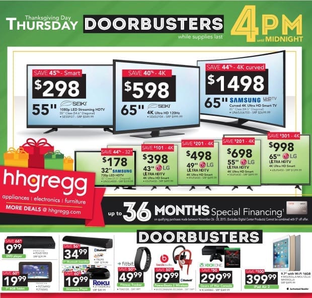 hhgregg - Black Friday Ad - Thursday Doorbusters