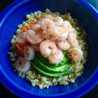 Spicy Shrimp Sushi Bowls with Cauliflower Rice