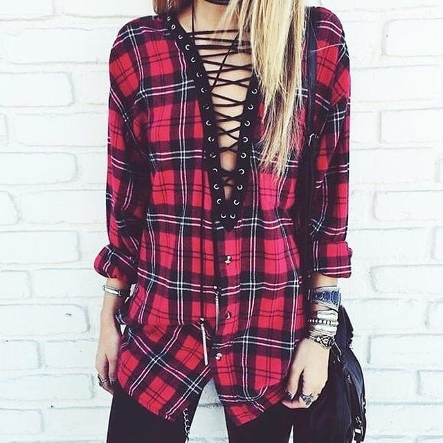 How To Transform an Old Baggie Shirt into a DIY No Sew LaceUp Tank