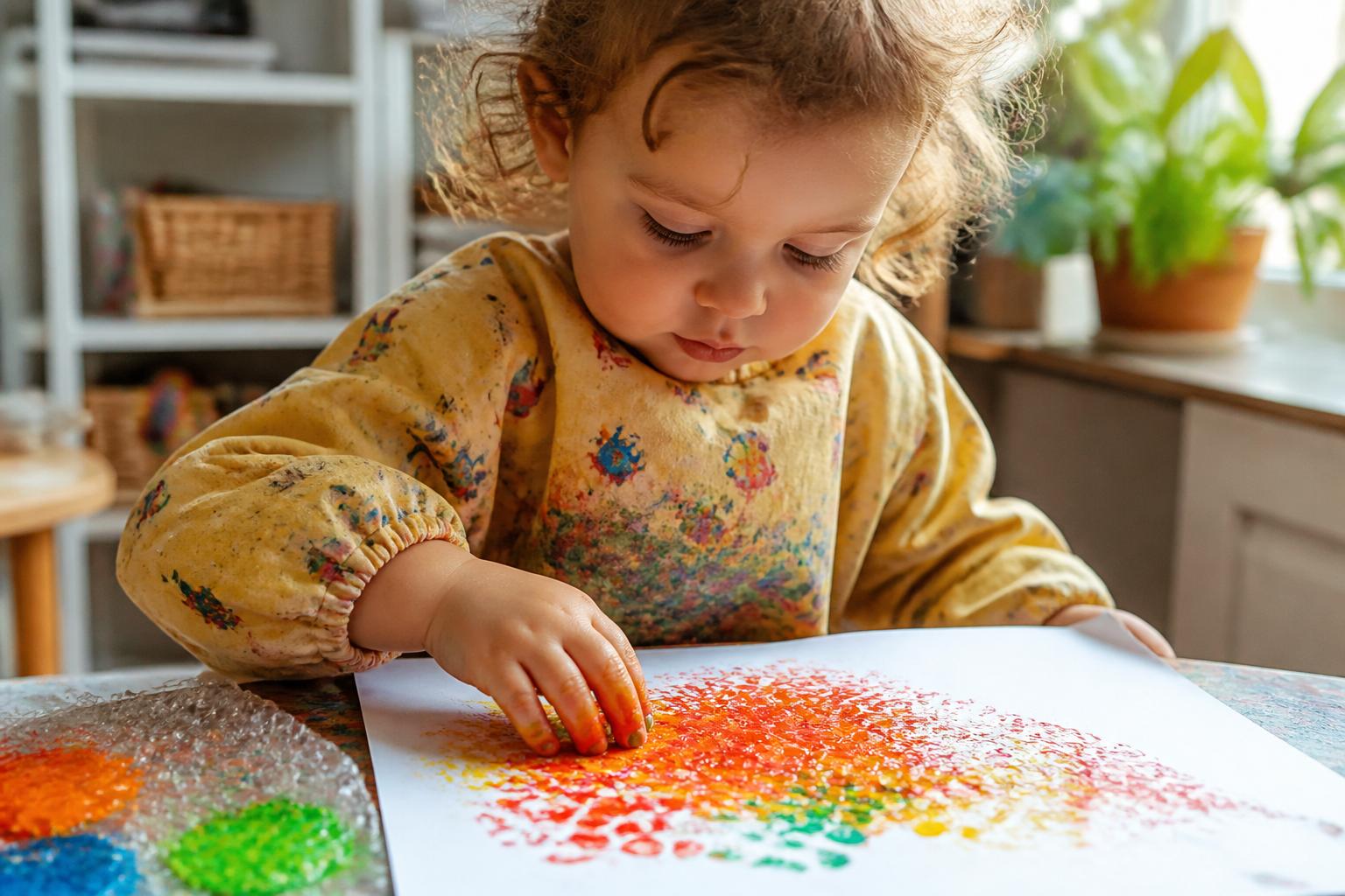 Bubble Wrap Painting